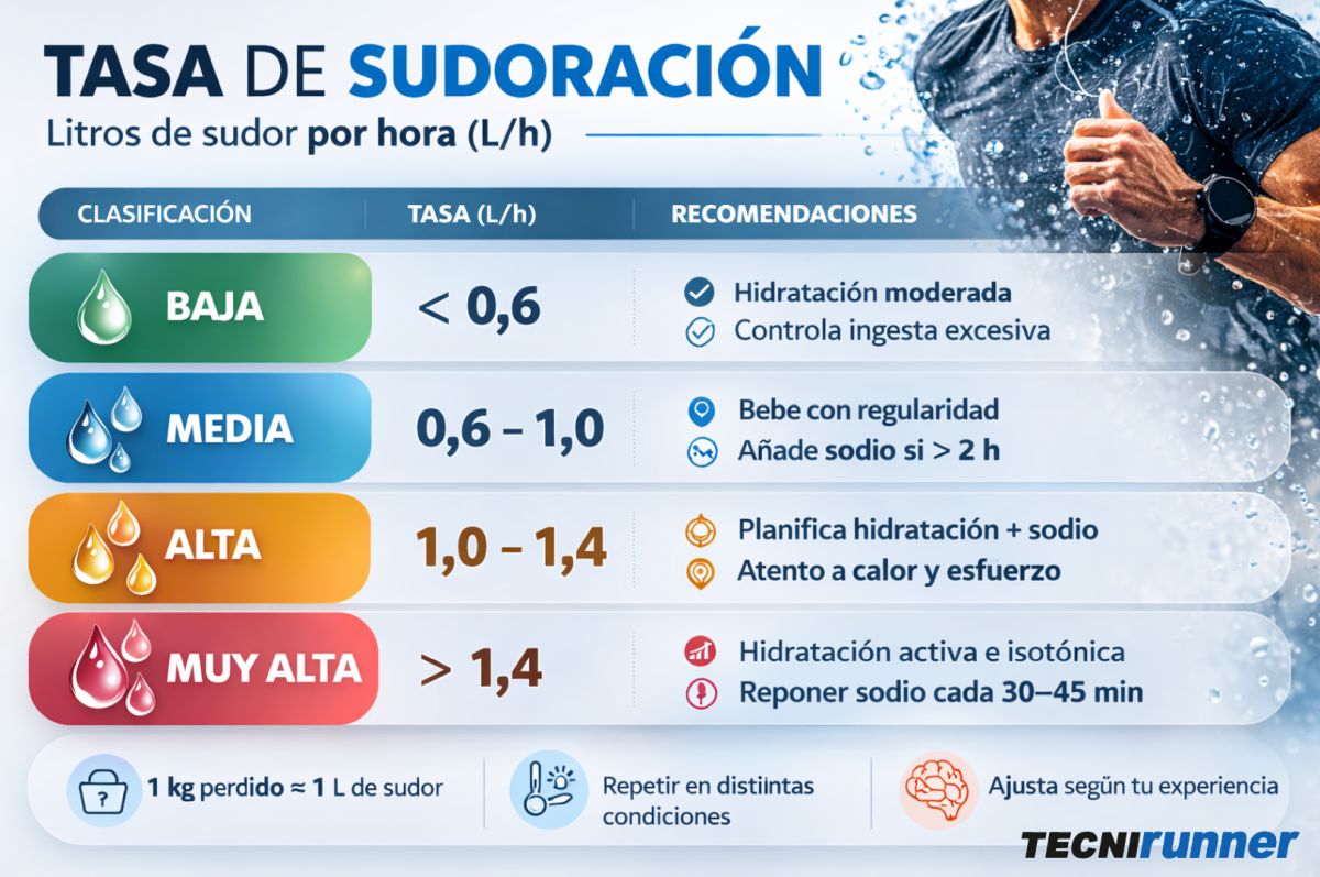 Tabla de tasa de sudoración atletas