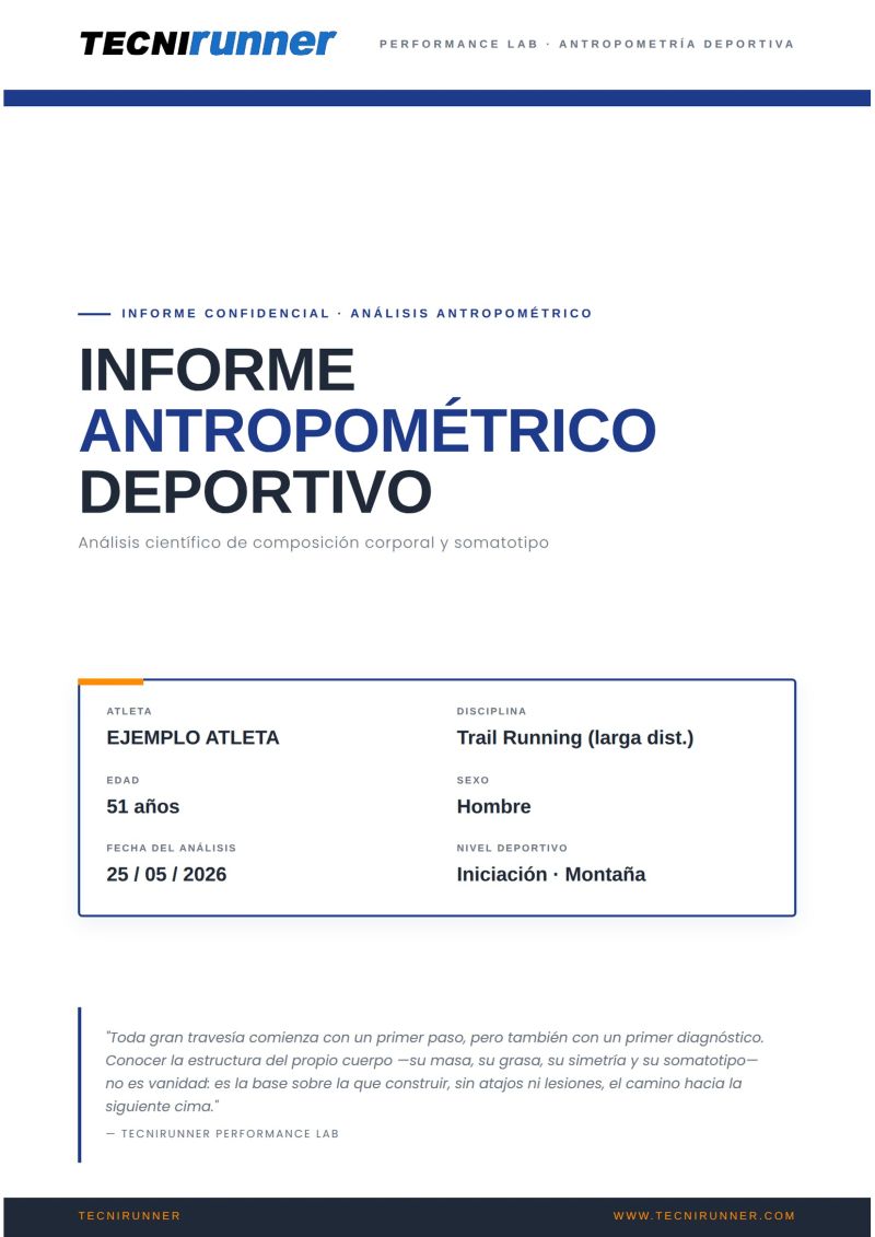 Informe antropometrico tecnirunner 1